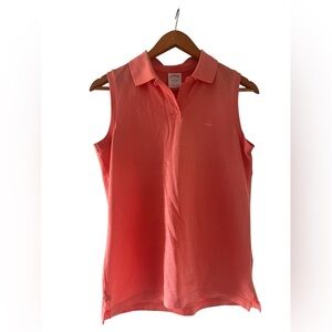 Brooks Brothers Performance Polo Tank in Salmon